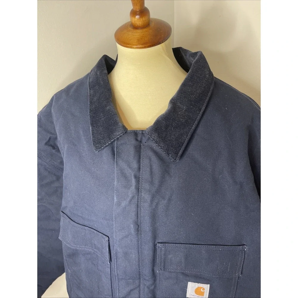Carhartt Work Jacket Navy Blue 0C0003-M Loose Fit Insulated High Quality 5XL